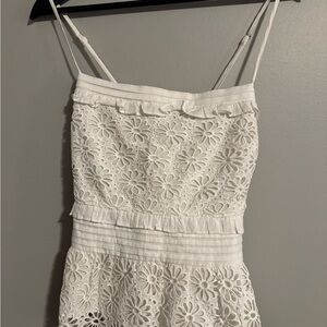 Elegant White Lace Dress